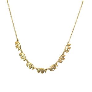 Kalevala vintage brass Koru Bear choker necklace